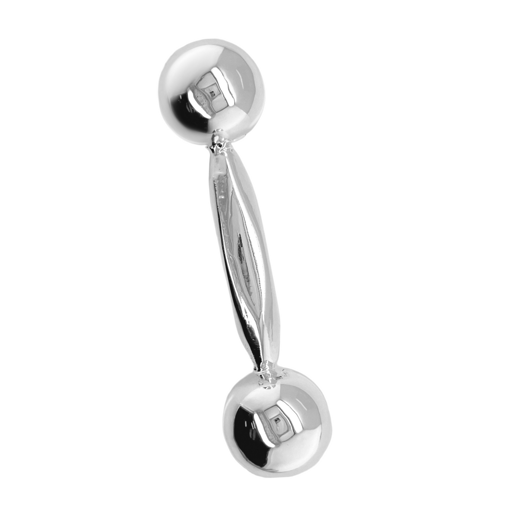 German Silver Baby Rattle Bar