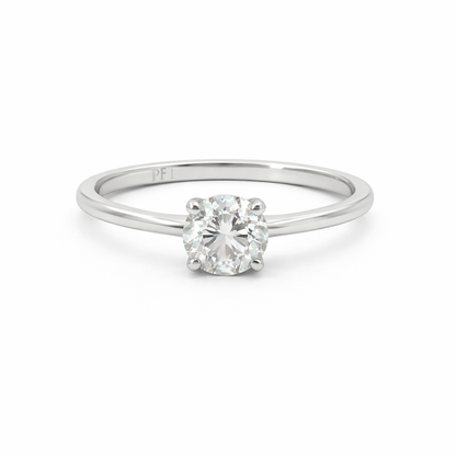 Sterling Silver 6mm Round CZ Birthstone Ring