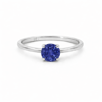 Sterling Silver 6mm Round CZ Birthstone Ring