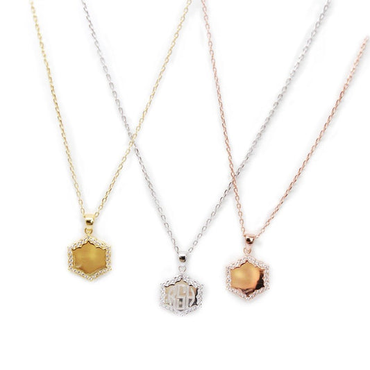 Engravable Sterling Silver Star Pendant Necklace - Allyanna GiftsMONOGRAM + ENGRAVING