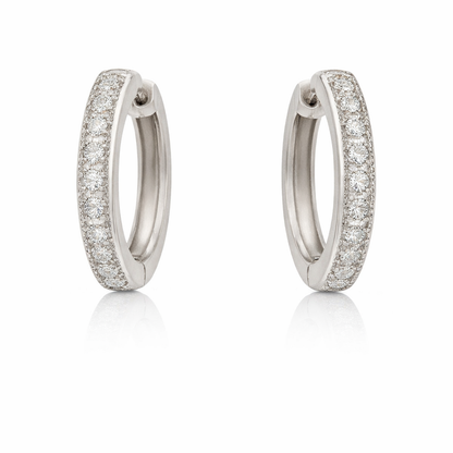 Sterling Silver 0.31 CTW Moissanite Small Huggie Hoop Earrings