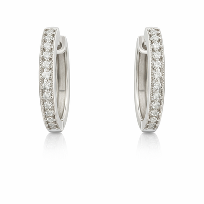 Sterling Silver 0.31 CTW Moissanite Small Huggie Hoop Earrings