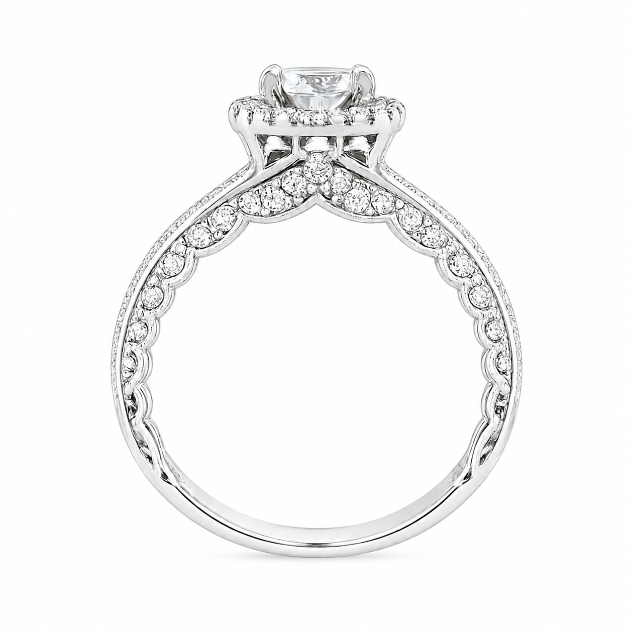 Sterling Silver 1.2CT Moissanite Engagement Ring