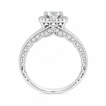 Sterling Silver 1.2CT Moissanite Engagement Ring