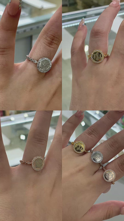 Sterling Silver Engravable Allure CZ Ring