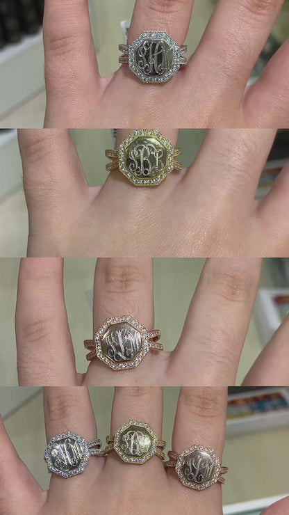 Sterling Silver Engravable Lisa Ring