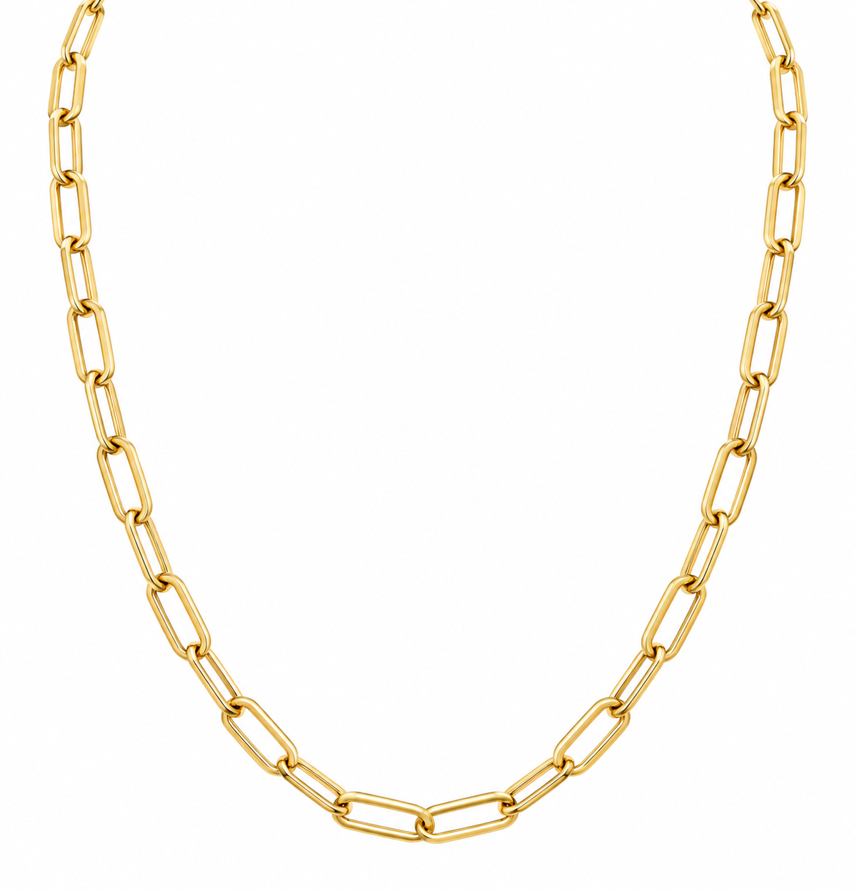 Italian Sterling Silver 3.5mm Paperclip Chain