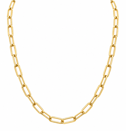 Italian Sterling Silver 3.5mm Paperclip Chain
