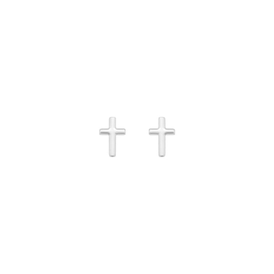 Sterling Silver Cross Earring Studs