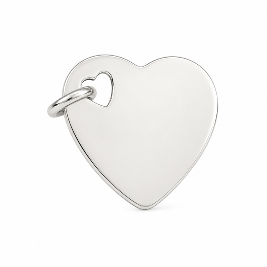 Sterling Silver Engravable Heart Pendant