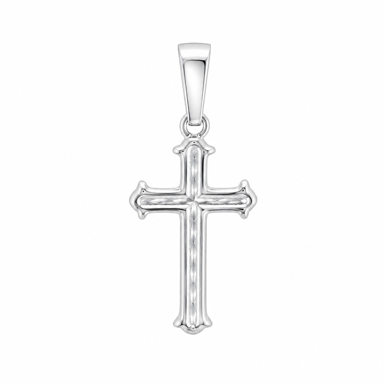 Sterling Silver High Polished Cross Pendant