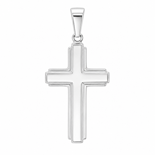 Sterling Silver High Polished Cross Pendant