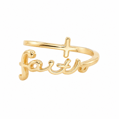 Sterling Silver Faith Cross Ring
