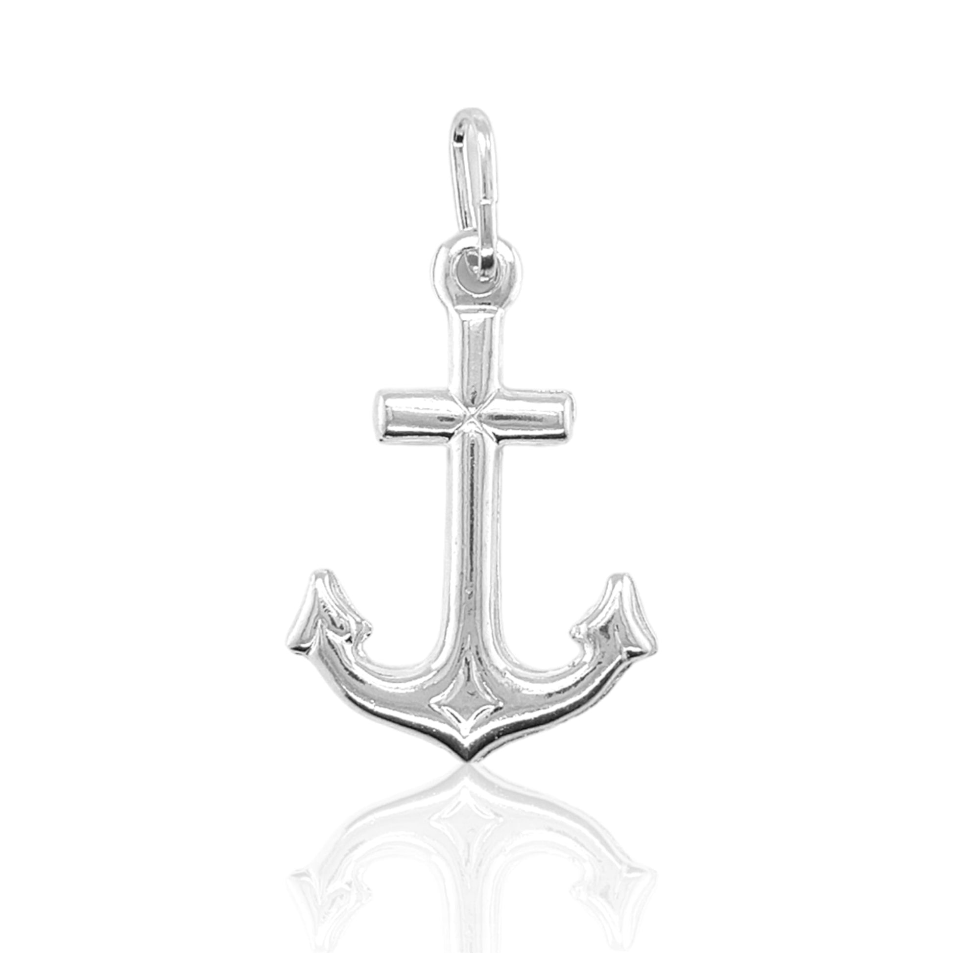 Sterling Silver Large Anchor Pendant - Allyanna Gifts