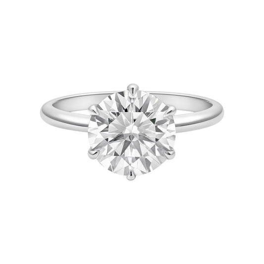 Sterling Silver Moissanite 3.6 CTW Solitaire Engagement Ring