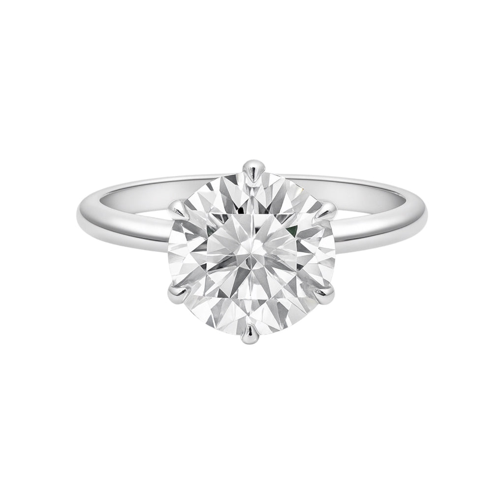 Sterling Silver Moissanite 3.6 CTW Solitaire Engagement Ring