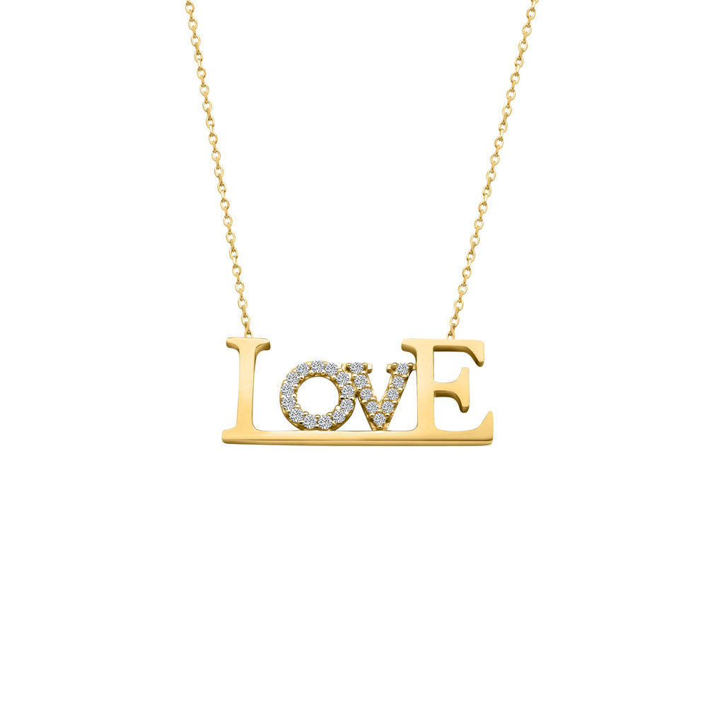 14k Gold Love Necklace - Allyanna Gifts