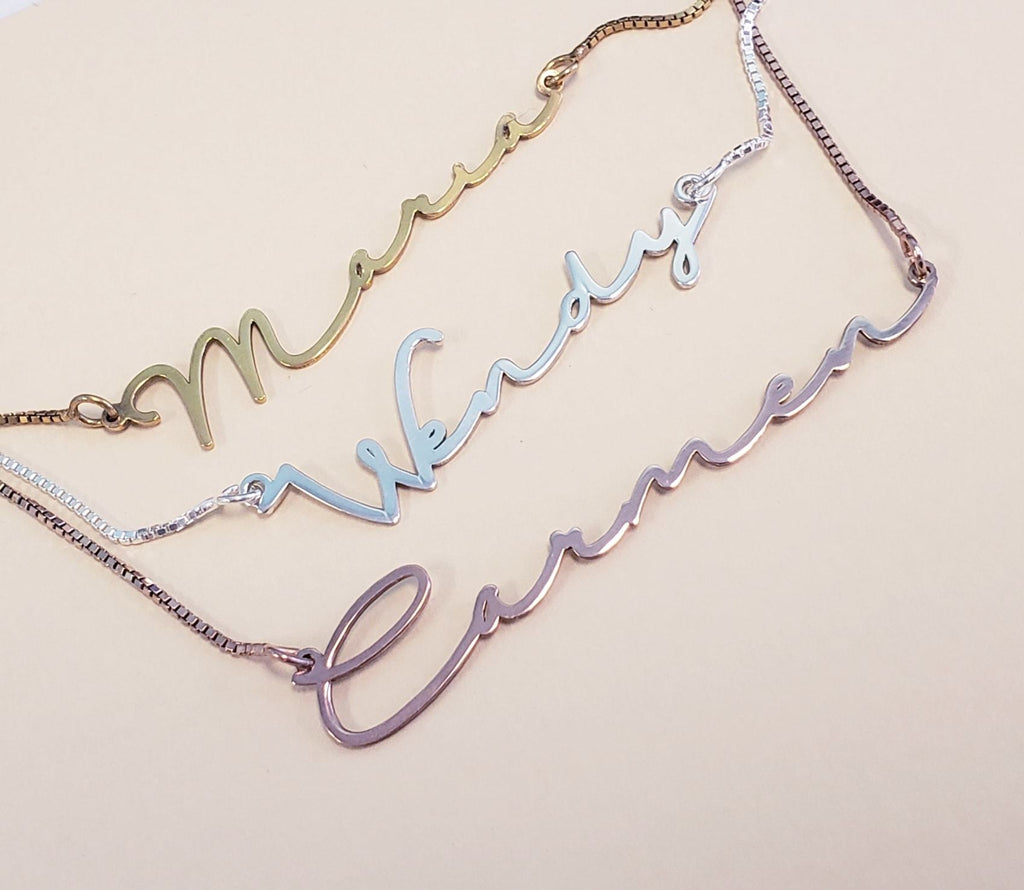 Signature Thin and Dainty Personalized Name Necklace