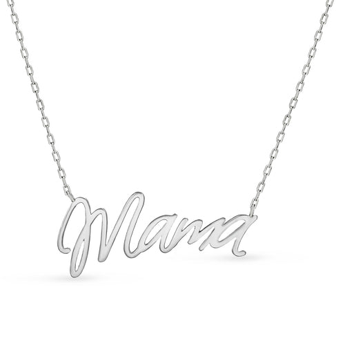 925 Sterling Silver Cursive "MAMA" Necklace - Allyanna GiftsNECKLACE