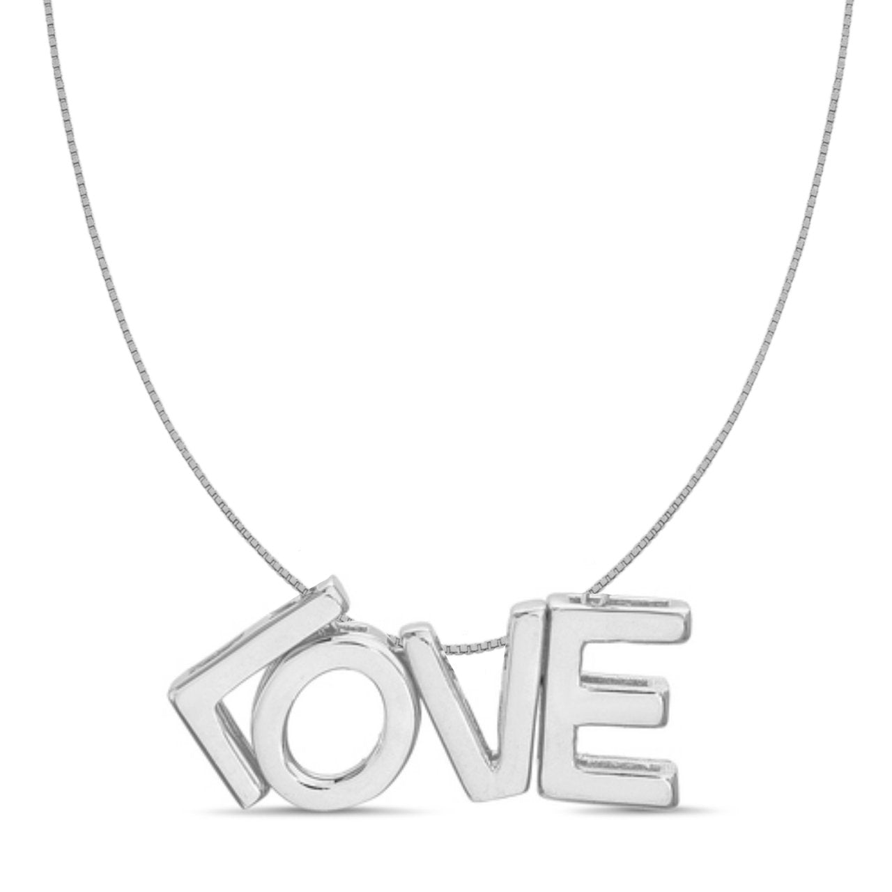 925 Sterling Silver "LOVE" Necklace - Allyanna Gifts