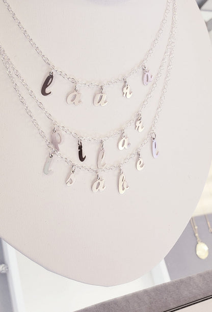 All Lowercase Pendant Name Necklace - Allyanna Gifts