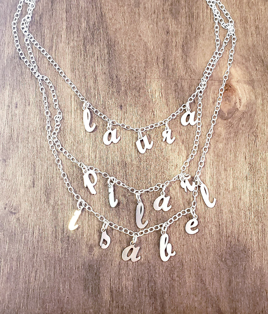 All Lowercase Pendant Name Necklace - Allyanna Gifts