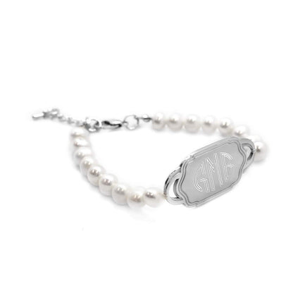 Beaded Monogrammed Pearl Bracelet (Three Styles) - Allyanna GiftsBRACELETS