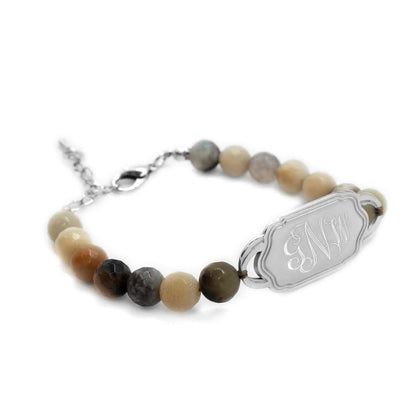 Beaded Monogrammed Pearl Bracelet (Three Styles) - Allyanna GiftsBRACELETS