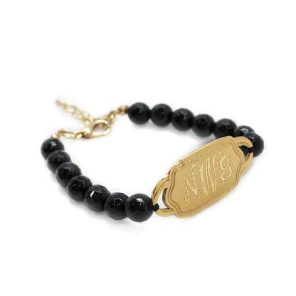 Beaded Monogrammed Pearl Bracelet (Three Styles) - Allyanna GiftsBRACELETS