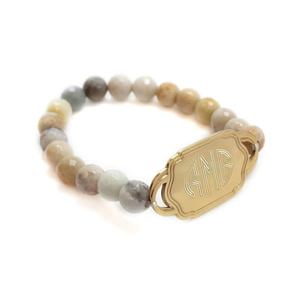Beaded Monogrammed Pearl Bracelet (Three Styles) - Allyanna GiftsBRACELETS