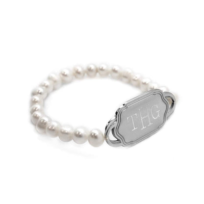 Beaded Monogrammed Pearl Bracelet (Three Styles) - Allyanna GiftsBRACELETS