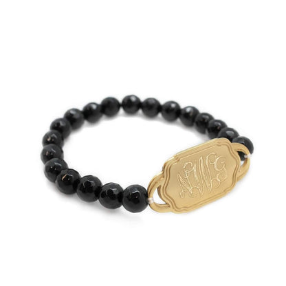 Beaded Monogrammed Pearl Bracelet (Three Styles) - Allyanna GiftsBRACELETS