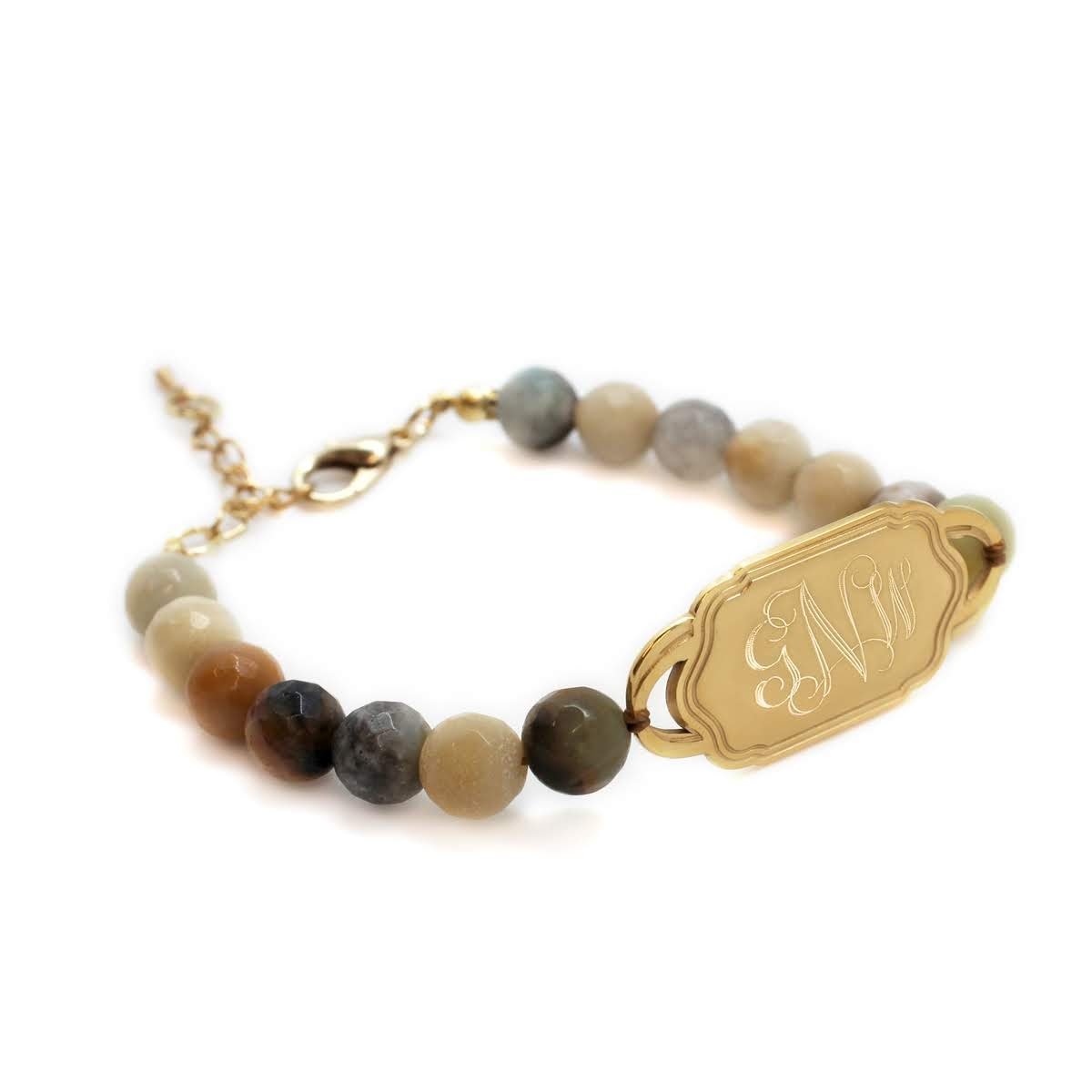 Beaded Monogrammed Pearl Bracelet (Three Styles) - Allyanna GiftsBRACELETS