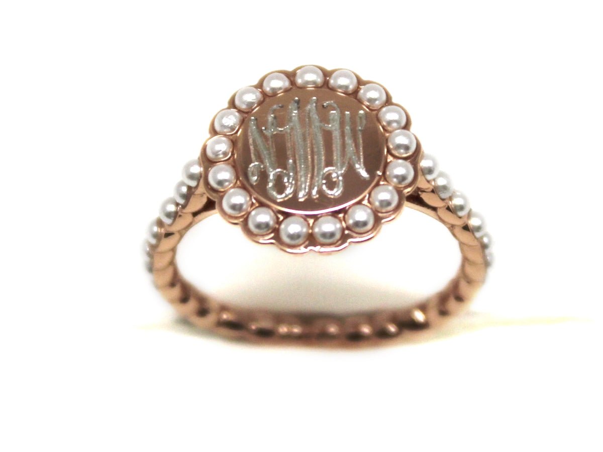 Betty Monogrammed Ring - Allyanna GiftsMONOGRAM + ENGRAVING