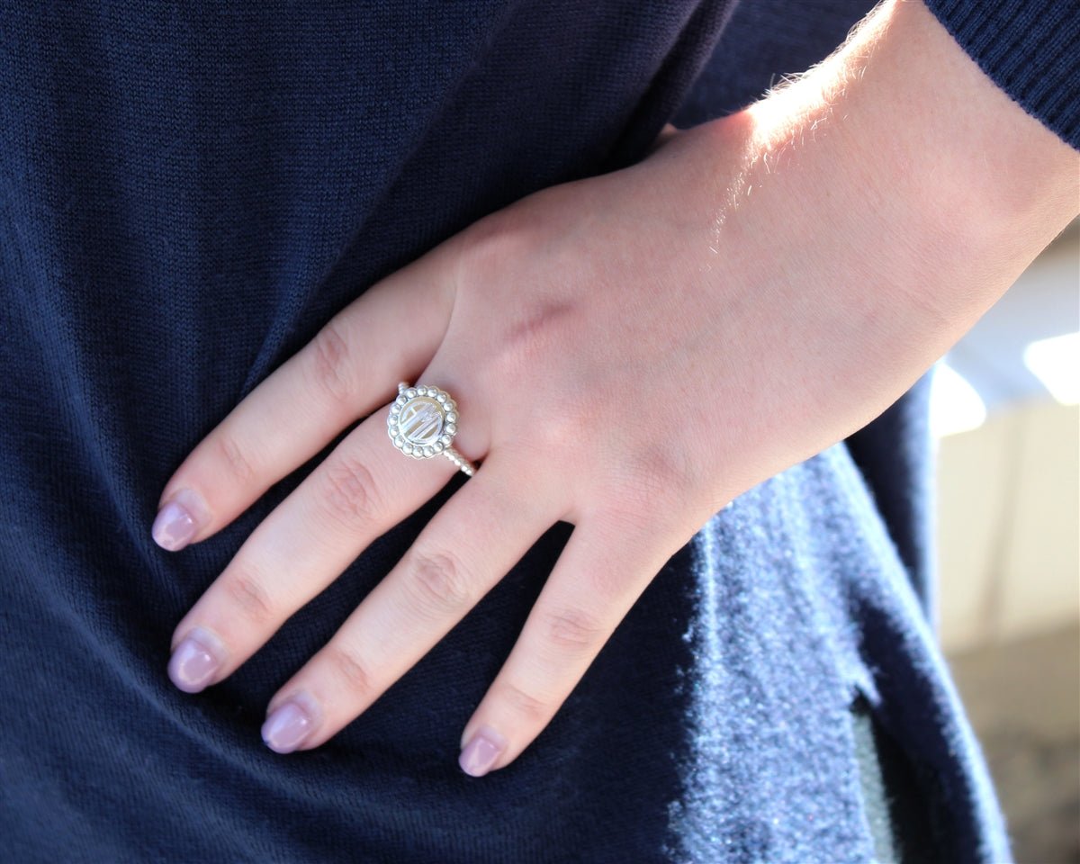 Betty Monogrammed Ring - Allyanna GiftsMONOGRAM + ENGRAVING