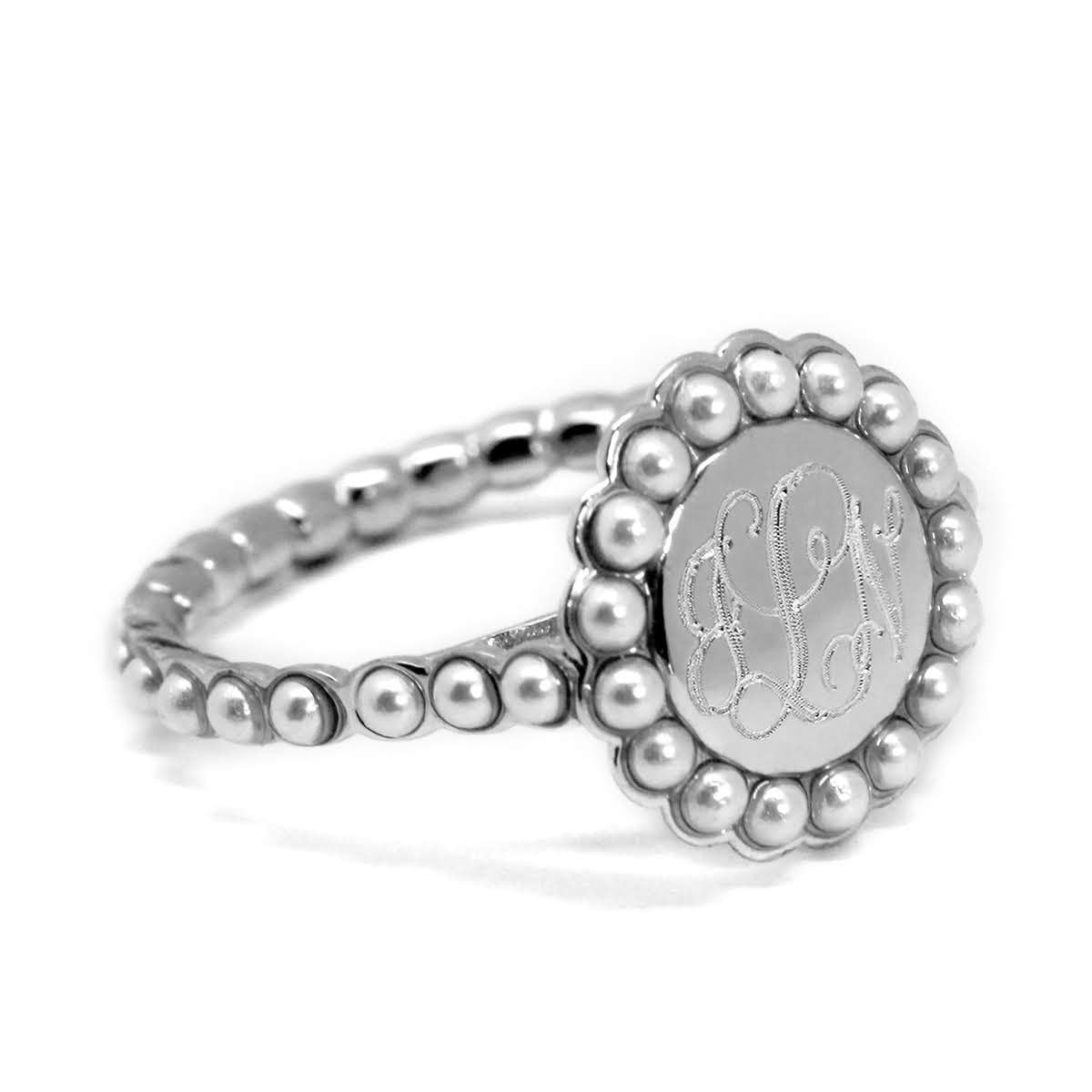 Betty Monogrammed Ring - Allyanna GiftsMONOGRAM + ENGRAVING