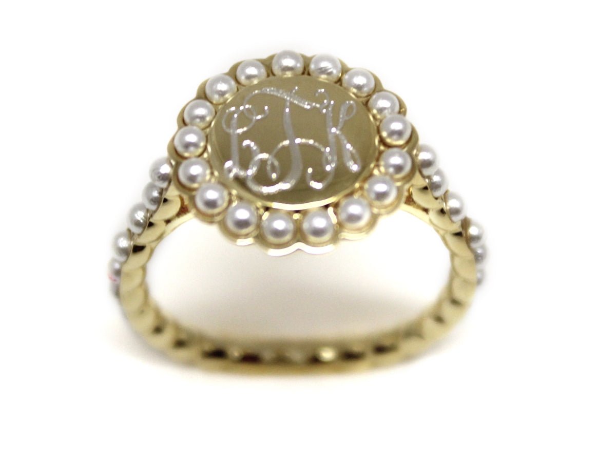 Betty Monogrammed Ring - Allyanna GiftsMONOGRAM + ENGRAVING