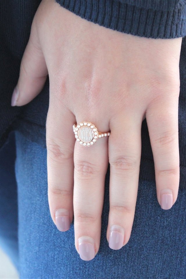 Betty Monogrammed Ring - Allyanna GiftsMONOGRAM + ENGRAVING