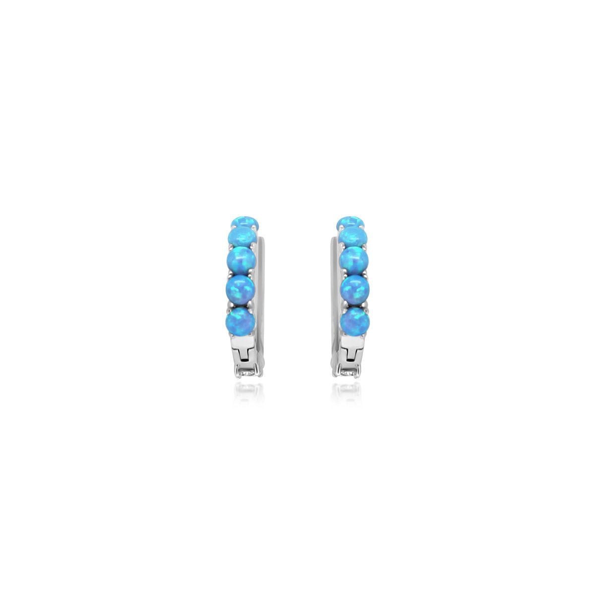 Blue Opal CZ Split Earrings - Allyanna Gifts