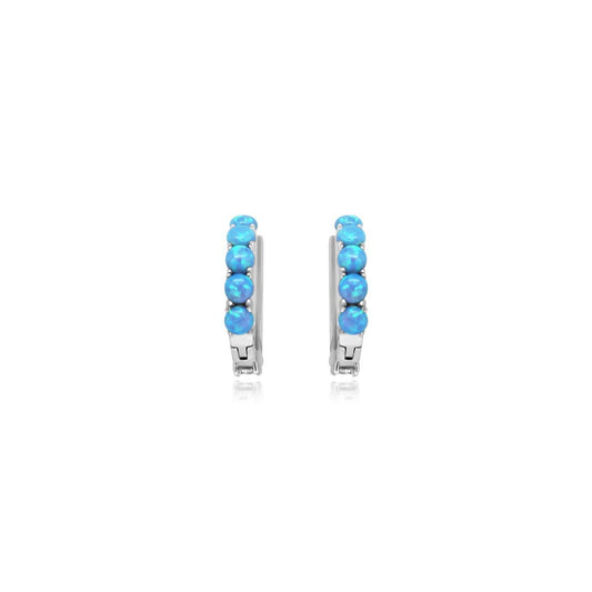 Blue Opal CZ Split Earrings - Allyanna Gifts