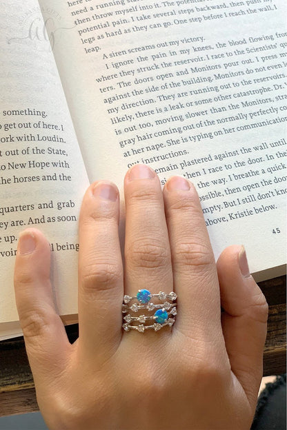 Blue Opal Stackable Ring Set - Allyanna GiftsRINGS