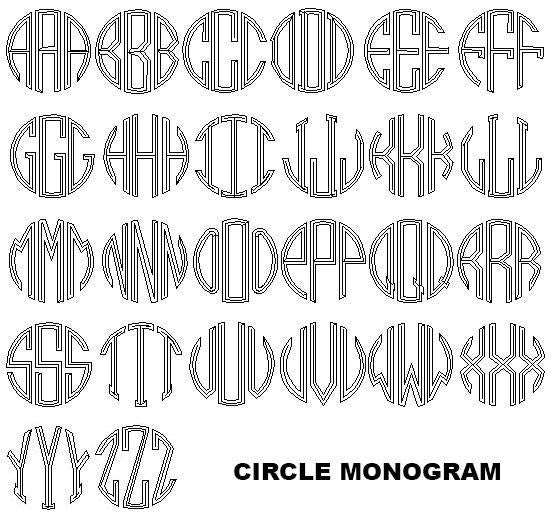 Monogram Bow Tie - circle design