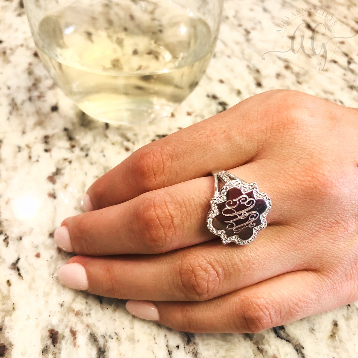 Chloe Quatrefoil Ring - Allyanna GiftsMONOGRAM + ENGRAVING