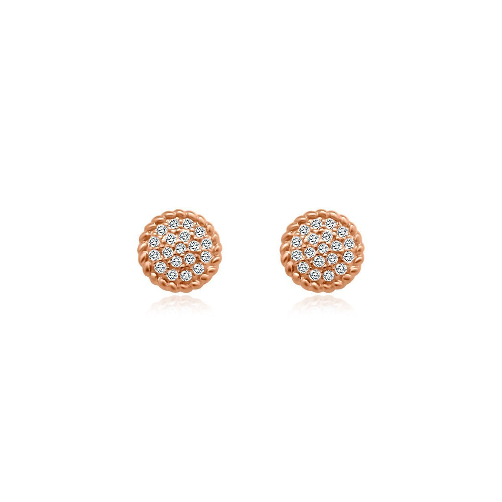 Circle CZ Rope Earrings - Allyanna Gifts