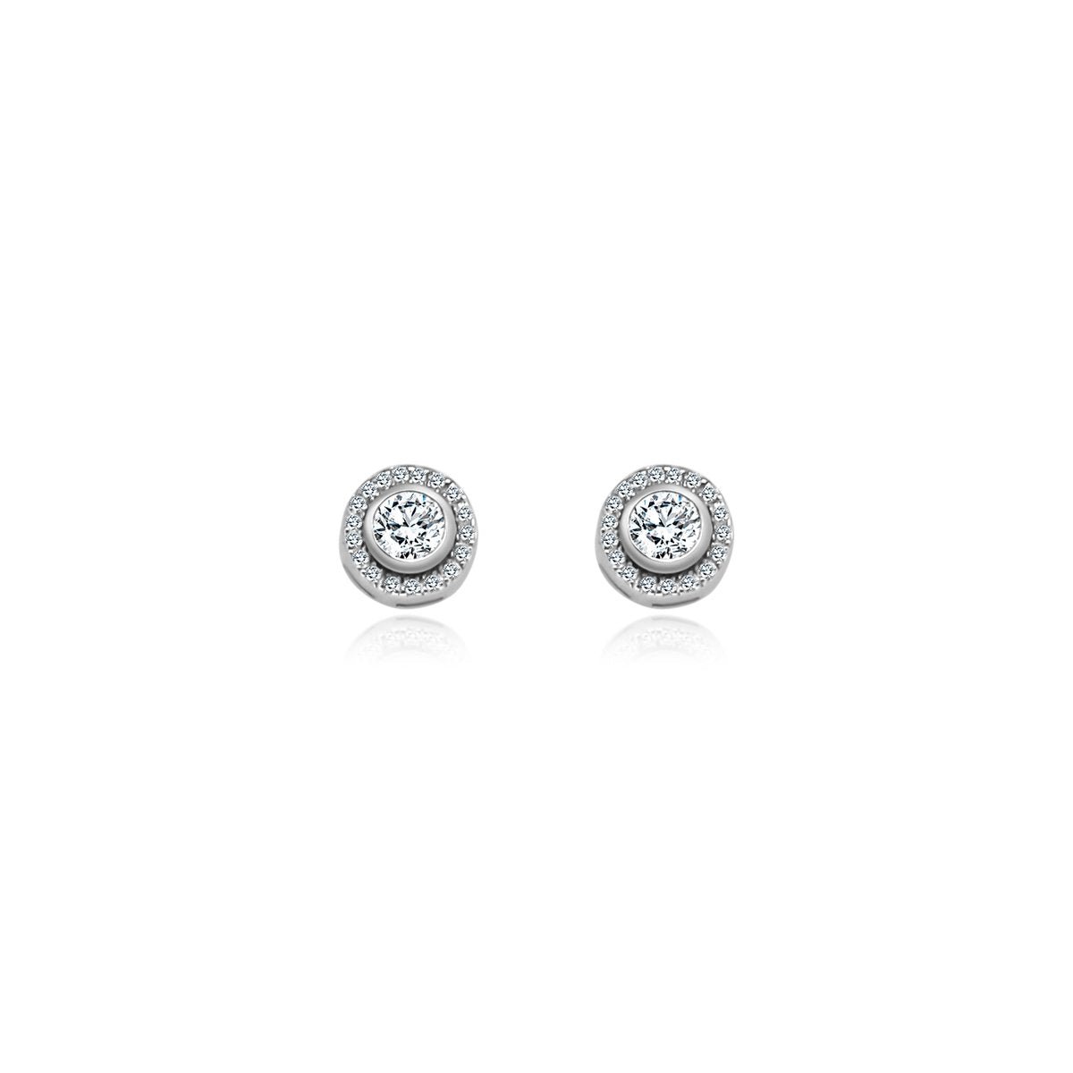 Circle Halo Studs - Allyanna Gifts