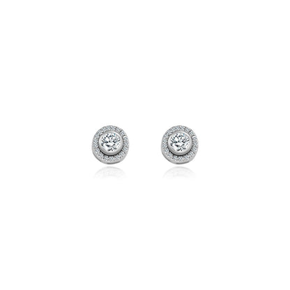 Circle Halo Studs - Allyanna Gifts