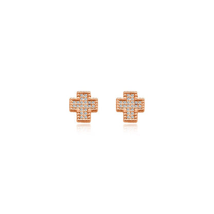 Cross CZ Studs - Allyanna Gifts
