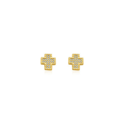 Cross CZ Studs - Allyanna Gifts