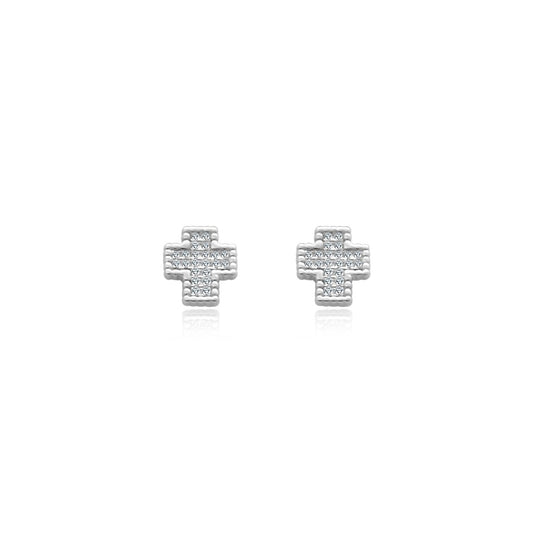 Cross CZ Studs - Allyanna Gifts