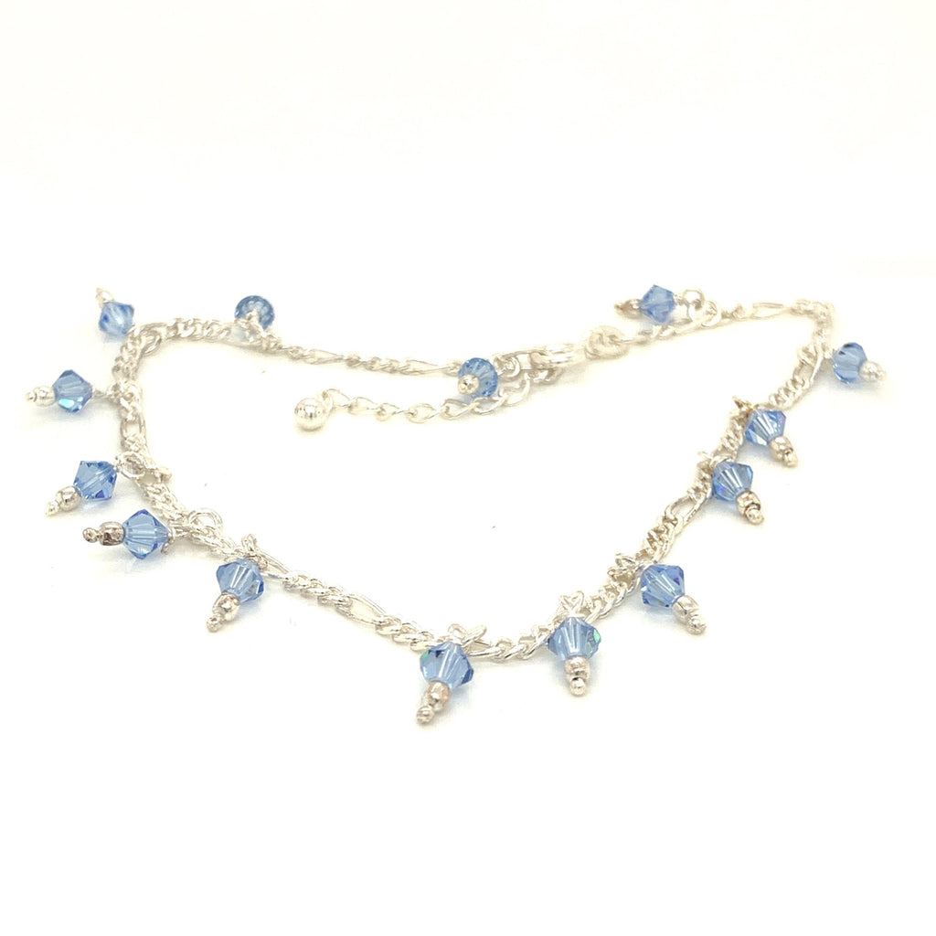 Crystal Blue Anklet - Allyanna GiftsACCESSORIES
